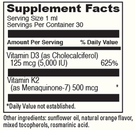 Vitamin D3 + K2 Liquid Drops